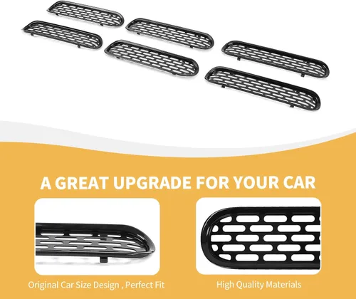 Vista 5 de RAZPOY Para insertos de parrilla de malla Bronco, 6 piezas de cubierta protectora de rejilla frontal con clip compatible con accesorios exteriores