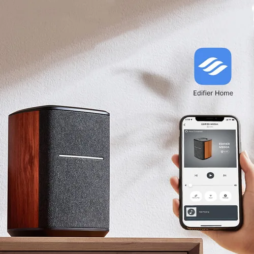 Vista 2 de Edifier Altavoz inteligente WiFi sin micrófono, funciona con Alexa, compatible con AirPlay 2, Spotify, Tidal Connect, Wi-Fi de una pieza de 40 W RMS