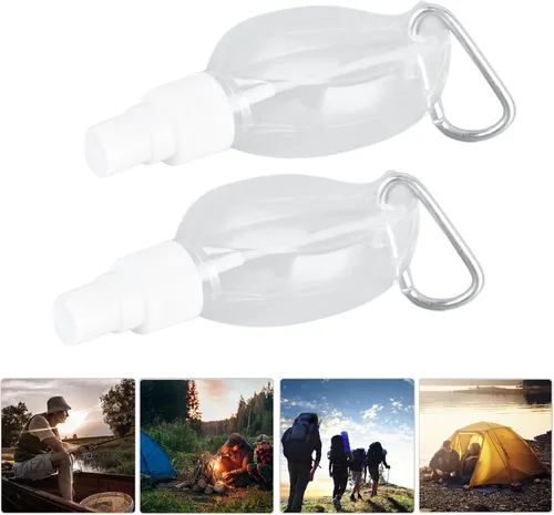 Vista 7 de Recipiente vacío para líquidos, reutilizable de 1.7 fl oz, llavero vacío, botella de viaje, portátil, transparente para la mano