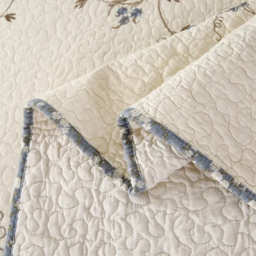 Vista 96 de Mixinni - Juego de colcha reversible de 2 piezas, tamaño individual, color beige, con patrón bordado elegante, juego de edredón y funda de almohada
