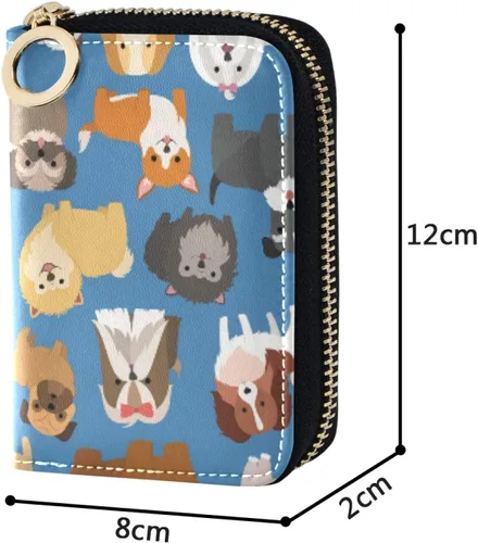 Vista 4 de Tarjetero RFID con cremallera para tarjetas de crédito para mujeres y niñas