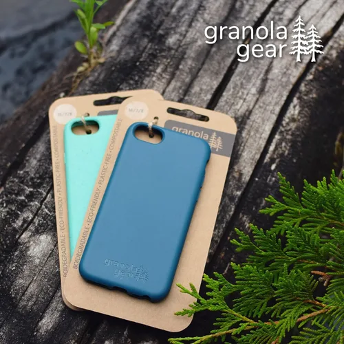 Vista 2 de Funda ecológica para iPhone 6/6s/7/8/SE, sin plástico, hecha de plantas, nieve alpina