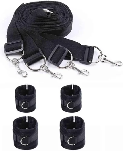 Vista 4 de Kit de restricciones sexuales BDSM, juguetes sexis para muñecas, para dormitorio de adultos, kit de amarres para adultos, herramientas para parejas