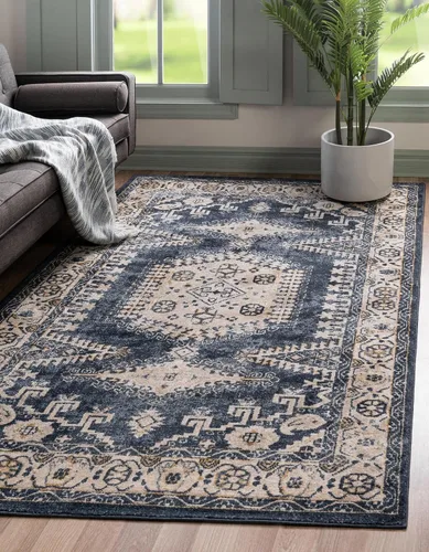 Vista 24 de Unique Loom Utopia Collection Alfombra tradicional, geométrica, tribal, tonos cálidos beige (9 pies 0 x 12 pies 0)