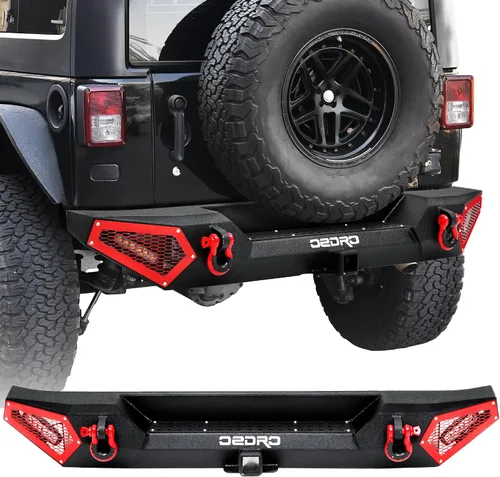 Vista 11 de [Usado] OEDRO Parachoques delantero para Jeep compatible con Jeep Wrangler JK/JL/JKU/JLU Unlimited y Gladiator JT de 2/4 puertas 2007-2025, incluye