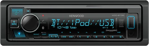 Vista 2 de Kenwood Receptor de CD KDC-BT35 1-DIN, Bluetooth, Alexa integrado, SiriusXM Ready, USB frontal y AUX, iluminación variable, listo para aplicación