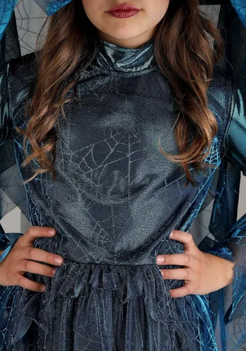 Vista 6 de Disfraz de bruja de araña con luz de luna para niña