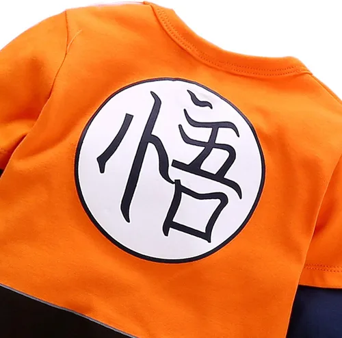 Vista 4 de Enterizo de bebé para cosplay, traje de algodón recién nacido, ropa de una pieza para niño, Naranja