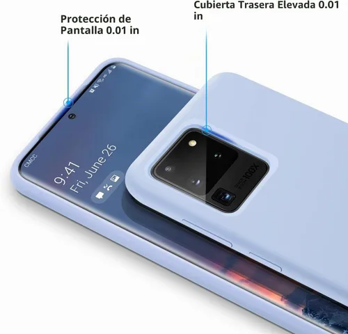 Vista 3 de Funda diseñada para Galaxy S20 Ultra/Galaxy S20 Ultra 5G, silicona Azul púrpura