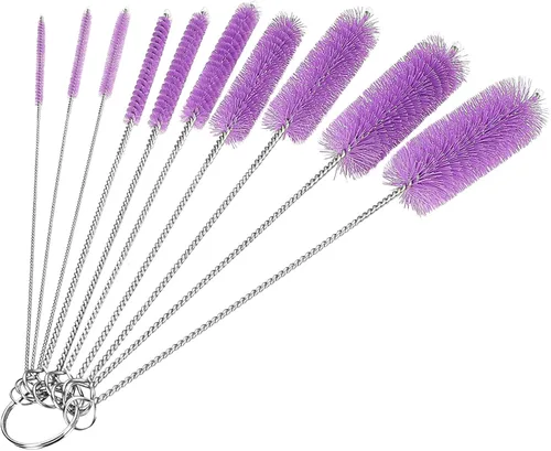 Vista 18 de CiaraQ Cepillos de limpieza de botellas, sistema de cepillo de tubo de Blanco