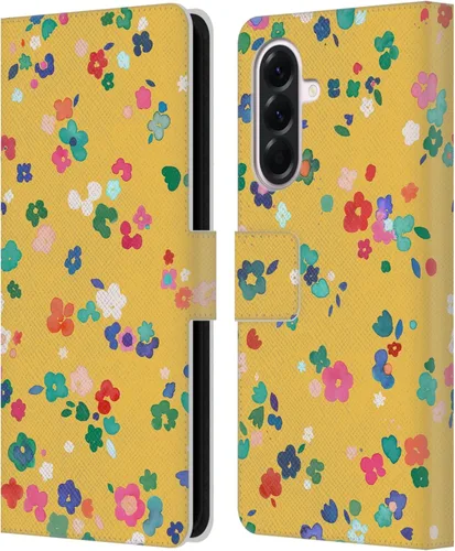Vista 72 de Head Case Designs Officially Licensed Ninola Ditsy Flowers Yellow Nature Bold Leather Wallet Case Compatible with Samsung Galaxy A07 4G