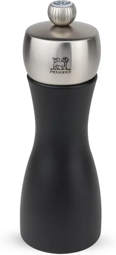 Vista 5 de Peugeot Fidji - Juego de molinillo de sal y pimienta negro mate de 6 pulgadas