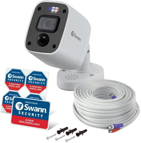 Vista 5 de Swann Luz intermitente cuadrada 4K reemplazo/añadir en la cámara de seguridad SWPRO-4KRQ estilo policía luces intermitentes