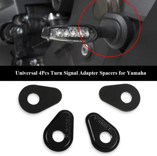 Vista 2 de 4 adaptadores de señal de giro de motocicleta negros para MT09 FZ 09 MT07 2014-2022 Tenere 700 2019-2021 MT-09 Tracer 900 XSR 900 YZFR3 R6 R7 2015