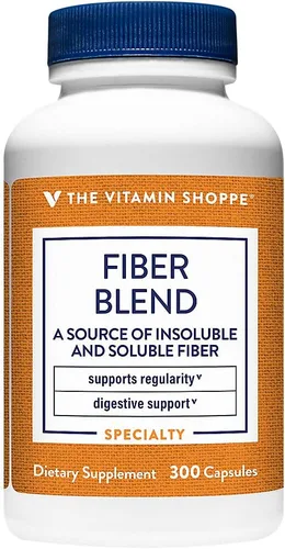 Vista 4 de The Vitamin Shoppe Mezcla de fibra, fuente natural insoluble y (100 cápsulas)