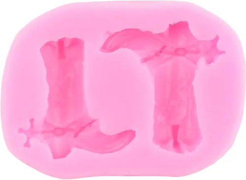 Vista 8 de ZiXiang Molde de silicona para caballo, moldes de herradura, moldes para botas de vaquero, molde de flecha de plumas para decoración de pasteles