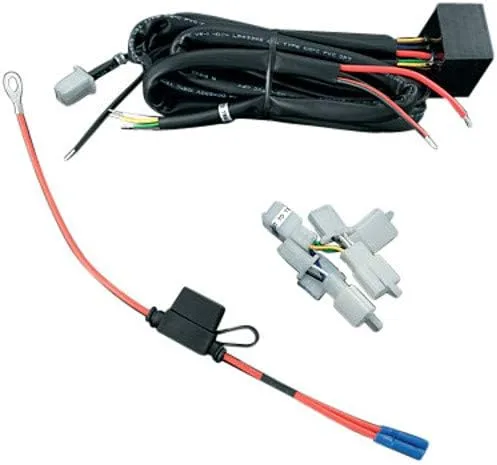 Vista 5 de Accesorio para motocicleta Kuryakyn 7672: Cableado Plug & Play para remolque con arnés de relé para motocicletas Harley-Davidson de 1997-2013, Negro
