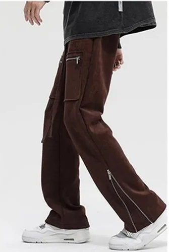 Vista 25 de Pantalones deportivos de gamuza sintética para mujer, pantalones de baile acampanados para hombre