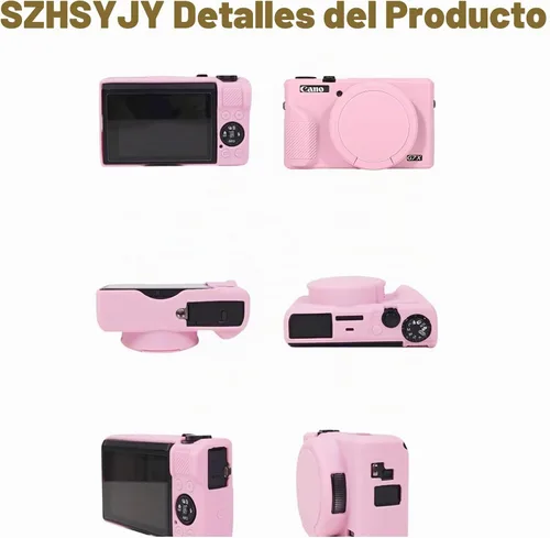 Vista 4 de Funda para cámara digital Canon Powershot G7 X Mark III, funda de silicona suave para cámara réflex digital Canon Powershot G7X Mark III, viene