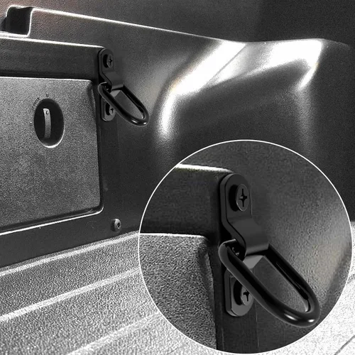 Vista 6 de 24 piezas de anillos en D, anclajes de amarre con ganchos, anillos de amarre de 1/4" para carga de remolque, anclajes de amarre resistentes