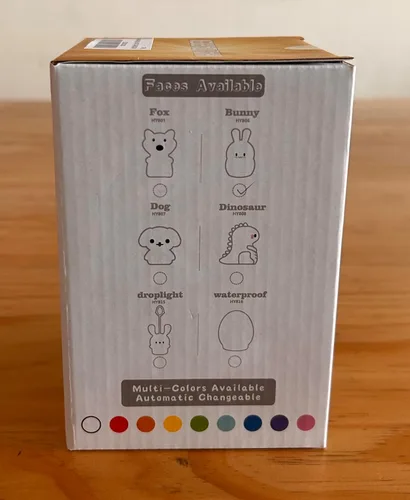 Vista 12 de WHA&DARREN Luz nocturna de conejo para niños y niños pequeños, luz nocturna de animales blanda para niñas y niños - Bonita lámpara de dormitorio
