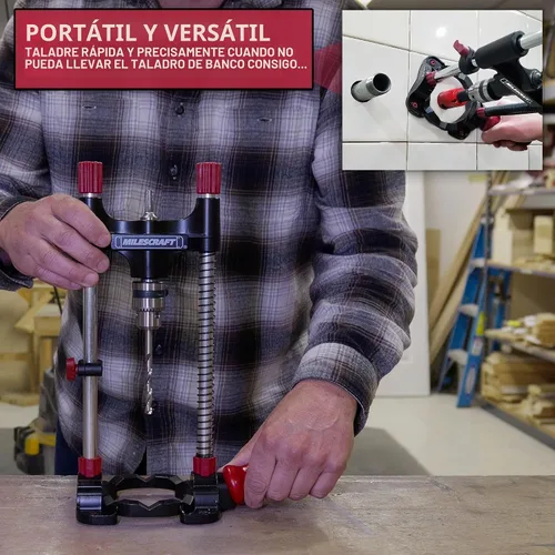 Vista 2 de Milescraft 1318 AccuDrill Mate, taladro con precisión.