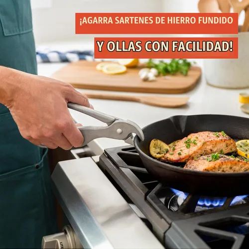 Vista 5 de Chef Pomodoro Pinza para bandeja de pizza resistente, alicates para bandeja