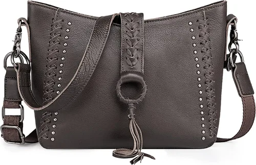 Vista 2 de Montana West Hobo Purse Western Satchel Shoulder Bags for Women Genuine Leather Crossbody
