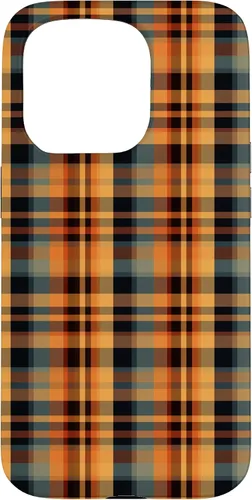 Vista 14 de Plaid Orange Brown Fall Harvest Muted Colors Print Pattern Case for iPhone 17