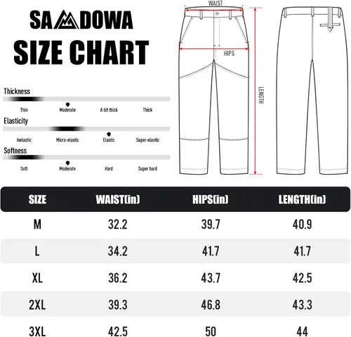 Vista 7 de Pantalones de golf de alta elasticidad para hombre, UPF 50+, transpirables, cómodos, gruesos, rectos, con bolsillos, Negro