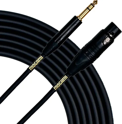 Vista 3 de Mogami Gold TRSXLRF-25 - Cable de conexión equilibrado de 1/4 pulgadas a XLR hembra, 25 pies