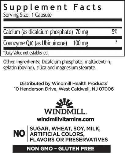 Vista 2 de Windmill Windmill Coenzyme Co-Q10 100 mg Caps 30'S Windmill