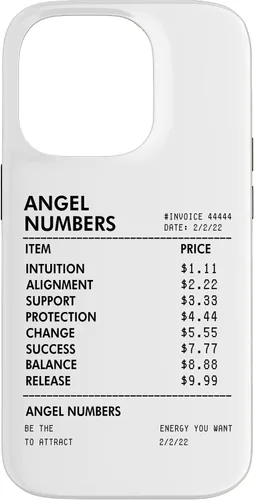Vista 17 de Angel Numbers Receipt 111 222 333 444 - Funda de numerología espiritual para iPhone 17