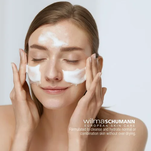 Vista 3 de WILMA SCHUMANN Leche limpiadora facial equilibrante, lavado facial diario, limpiador facial para piel normal, 7 onzas