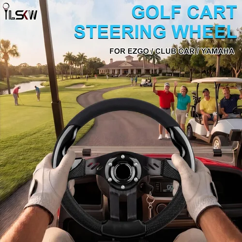 Vista 7 de Volante de carrito de golf para EZGO TXT/RXV, Club Car DS/Precedent/Tempo, Yamaha G29/Drive/Drive 2 y la mayoría de los modelos de carrito de golf