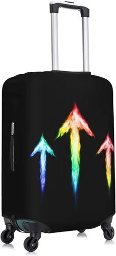 Vista 3 de Mlingk Funda protectora de maleta de viaje de elastano, diseño de flores de rosas en acuarela, antiarañazos, se adapta a equipaje de 18 a 32
