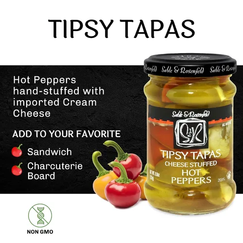 Vista 3 de Sable & Rosenfeld Tipsy Tapas Peppers, picantes, 8.8 onzas, paquete de 6