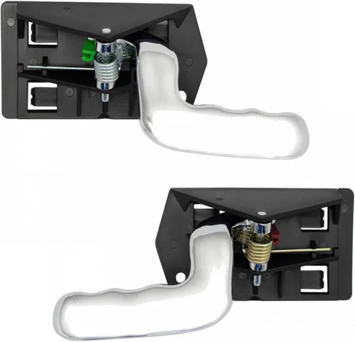 Vista 9 de TRQ Juego de 2 manijas de puerta interior trasera cromada y cachemira para Chevy GMC