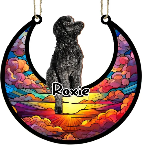 Vista 63 de LOVELYPOD Adorno de Navidad personalizado para perro pastor australiano, atrapasoles conmemorativo, adorno de Navidad de pastor australiano