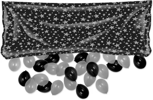 Vista 3 de Beistle Bolsa de caída de globos de plástico para suministros de fiesta de cumpleaños y celebración de Año Nuevo, 3' x 6' 8