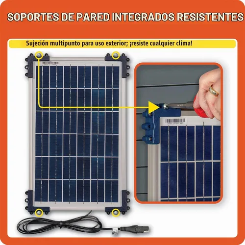 Vista 6 de Optimate Solar Duo 10 W, TM522-D1, 6 pasos 12 V/12.8 V 0.83 A resistente a la intemperie, cargador y mantenedor de ahorro de batería solar