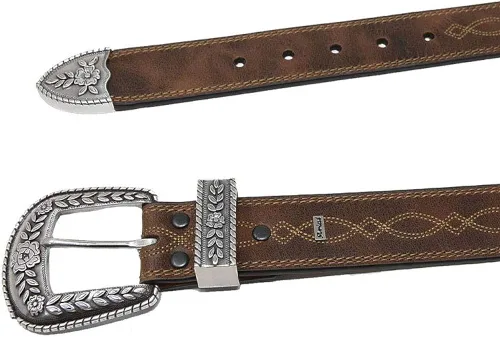 Vista 4 de Ariat la grasa de la mujer Distressed Cinturón de piela10004610