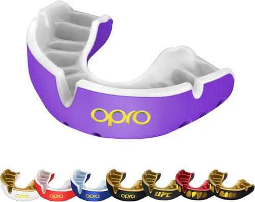 Vista 24 de OPRO Protector bucal Gold Level - Protector bucal moldeable con ajuste cómodo de primera calidad y protección multicapa para boxeo, artes marciales