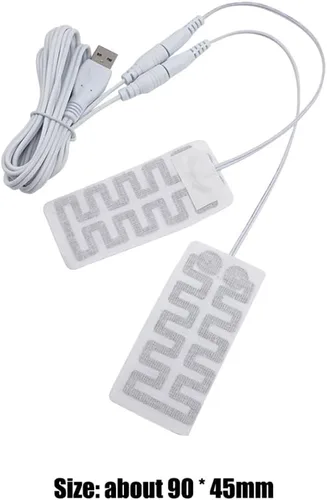 Vista 8 de Almohadilla calentadora de guantes eléctricos, almohadilla térmica portátil, almohadilla térmica recargable por USB, forro de guantes de fibra
