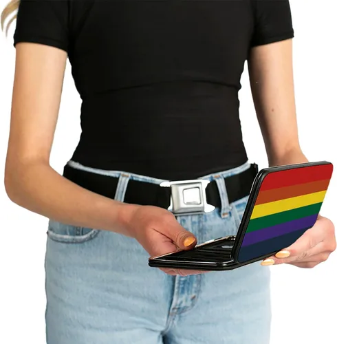 Vista 3 de Cartera con bisagras PU Rainbow, Arco iris