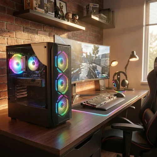 Vista 5 de Escritorio para PC para juegos STGAubron,Core I7,RX 580 8G,16G RAM,512G SSD