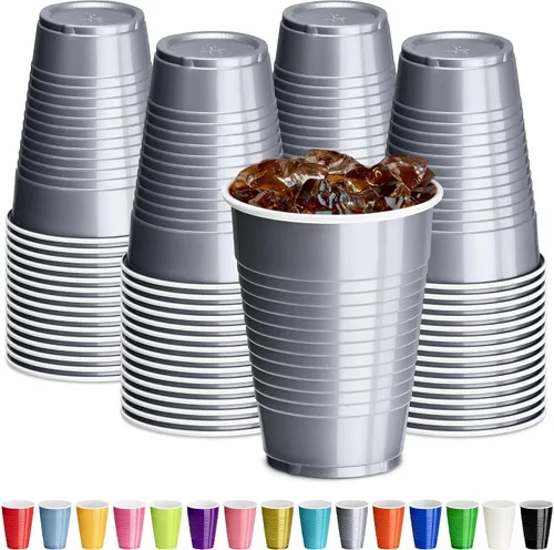 Vista 25 de DecorRack - Vasos desechables y reutilizables de 12 onzas para fiestas de cumpleaños, despedidas de soltera, campamentos, eventos en interiores y al