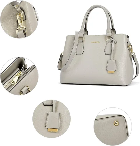 Vista 5 de BOSTANTEN Bolso de cuero para mujer diseñador Satchel hombro bolsas de asas paquete con las mujeres Cartera de cuero RFID bloqueo pequeña billetera