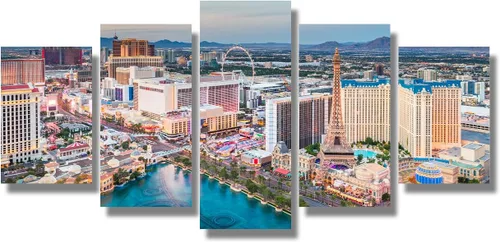 Vista 48 de LSIUHWUWI Lienzo impreso en lienzo con diseño panorámico de paisaje urbano de Tucson de Estados Unidos, cima de la montaña A para Arizona, arte