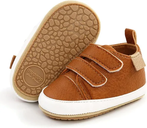 Vista 4 de Zapatos deportivos para bebés y niñas, zapatos para niños pequeños, de piel sintética, para primeros pasos, para recién nacidos, para niños de 0 a